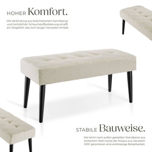 Sitzbank Glora Bouclé creme