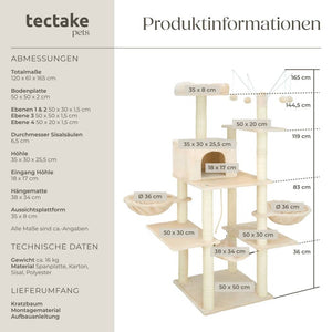 Kratzbaum Lilou 165cm beige
