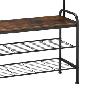 Armoire industrielle, marron foncé, 85,5 x 36 x 184 cm