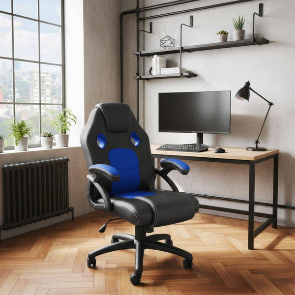 Mike office chair, black/blue