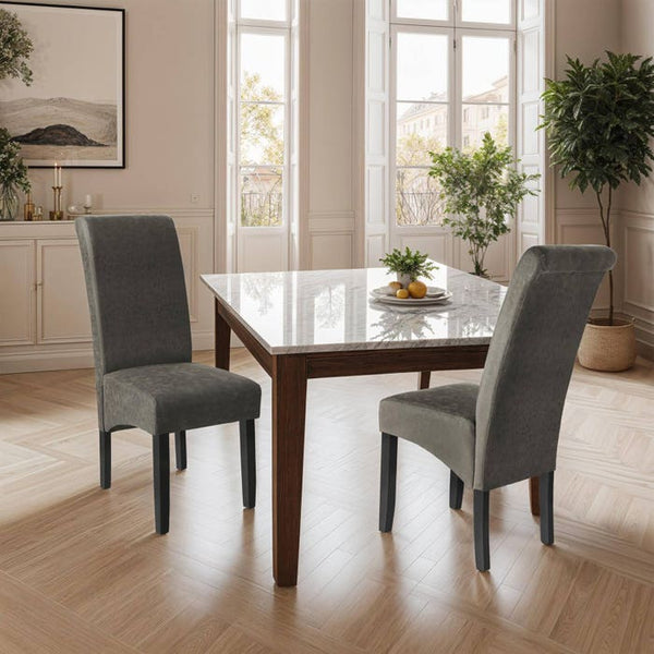 Esszimmerstuhl grau marmoriert 2er Set
