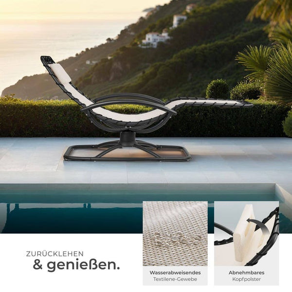 Gartenliege Toulon beige 2er Set