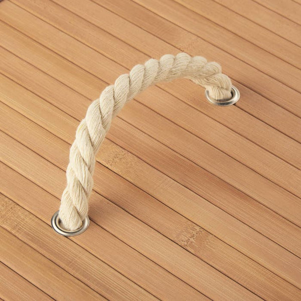 Wäschekorb mit Wäschesack eckig beige 72 L