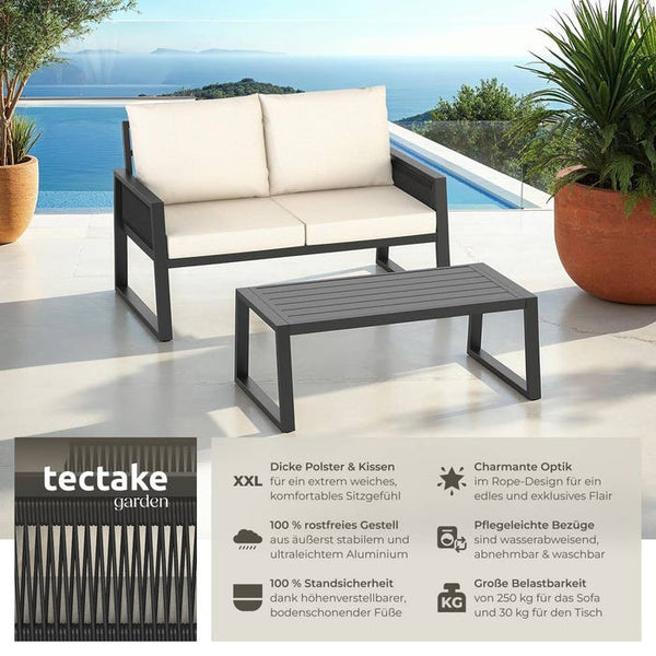 Gartenlounge-Set Captive im Rope-Design Set 2 (1 x Sofa / 1 x Tisch)