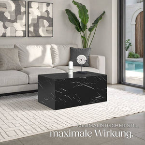 Couchtisch Lasley Marmor Optik schwarz 90 x 50 x 40 cm