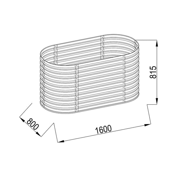 floraworld Hochbeet Silo oval