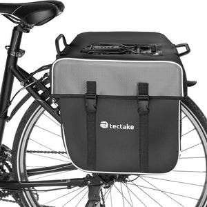 Set Fahrradtasche Georg und Fahrradrahmentasche schwarz/rot 18 x 8,5 x 8,5 cm
