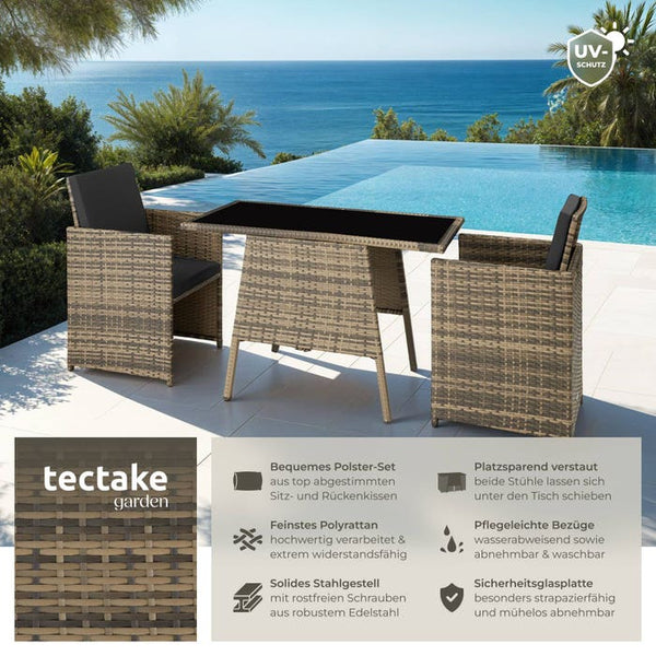 Rattan Sitzgruppe Lausanne natur