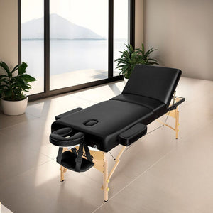 3 Zonen Massageliege Somwang schwarz
