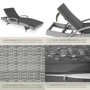 Aluminium Rattan Sonnenliege Océane