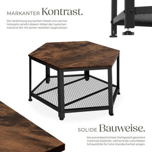 Couchtisch Norwich Industrial Holz dunkel, rustikal