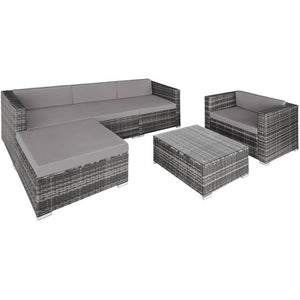 Rattan Lounge Milano grau