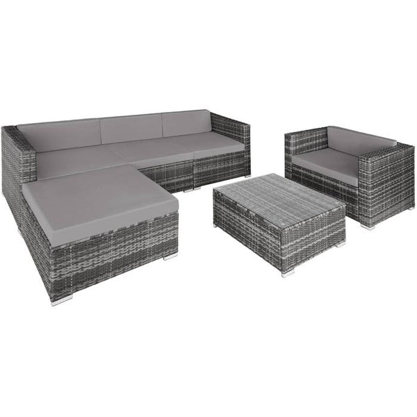 Rattan Lounge Milano grau