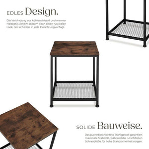 Beistelltisch Derby Industrial Holz dunkel, rustikal