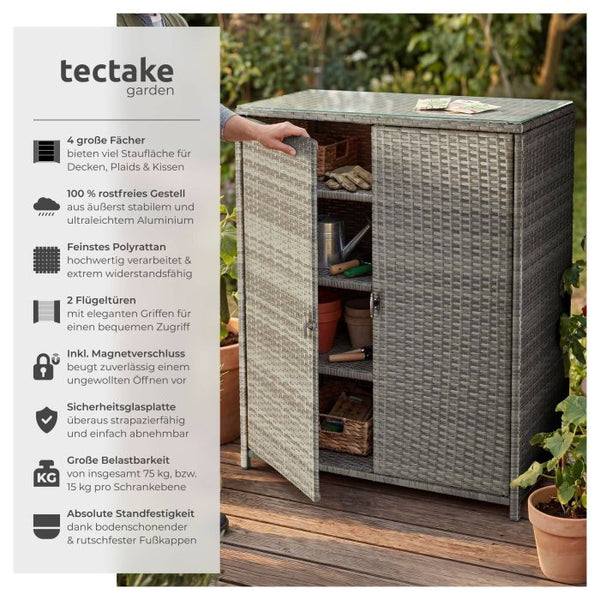 Aluminium Gartenschrank Monza grau