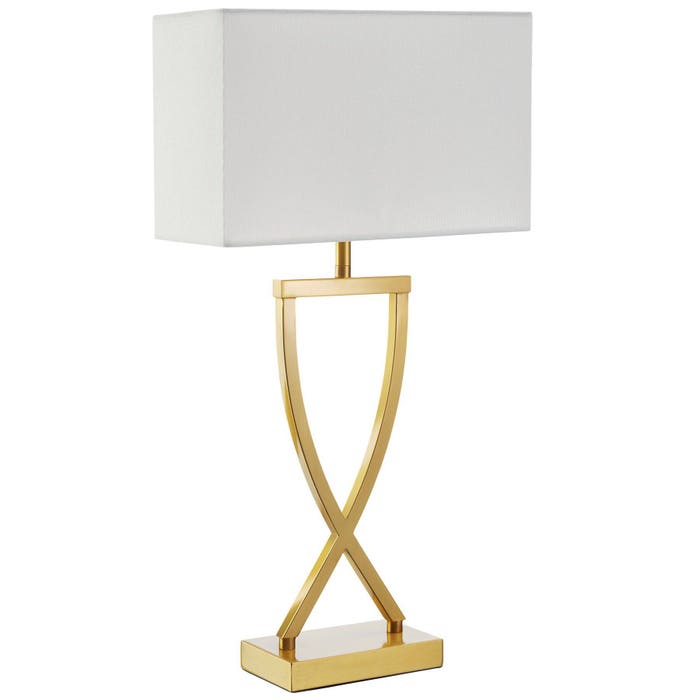 Lampada da tavolo Avina, color ottone 