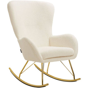 Schaukelstuhl Swing creme/gold
