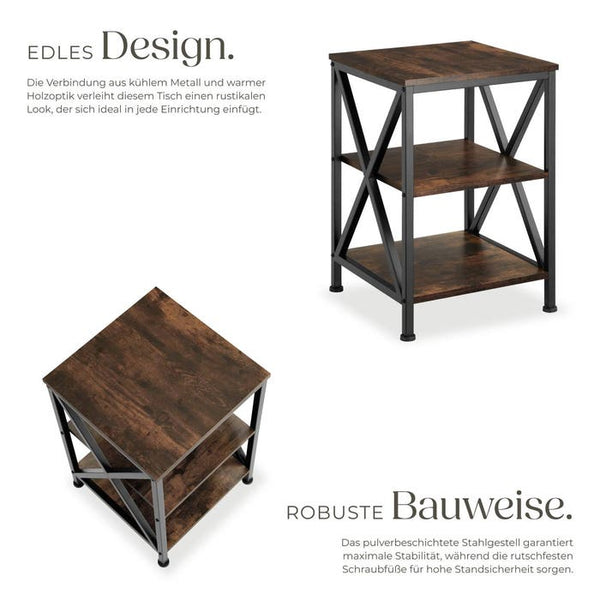 Beistelltisch Nottingham Industrial Holz dunkel, rustikal