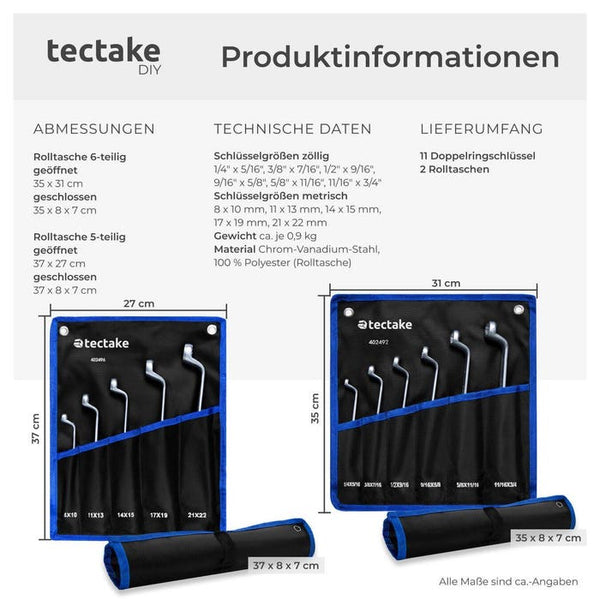 Double ring wrench set 