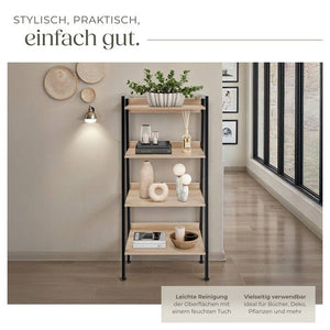 Leiterregal Chatham Industrial Holz hell, Eiche Sonoma 57,5 x 34 x 138 cm