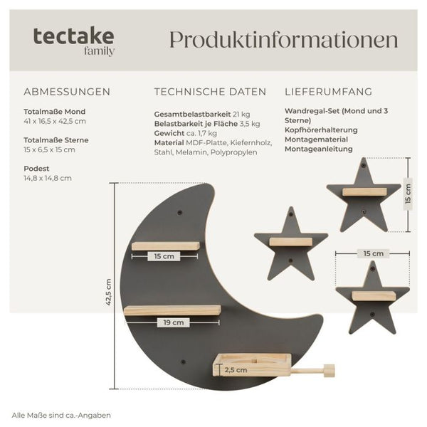 Tonie-Regal MyLittleStory Star für bis zu 25 Tonies anthrazit