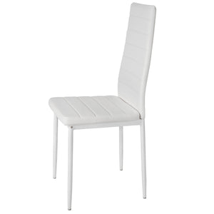 4 Esszimmerstühle Kunstleder, weiss