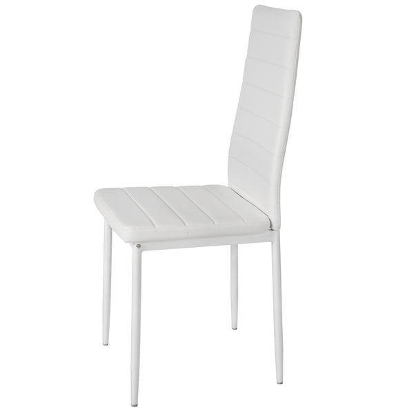 4 Esszimmerstühle Kunstleder, weiss