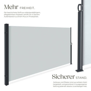 Seitenmarkise grau 300 x 200 cm