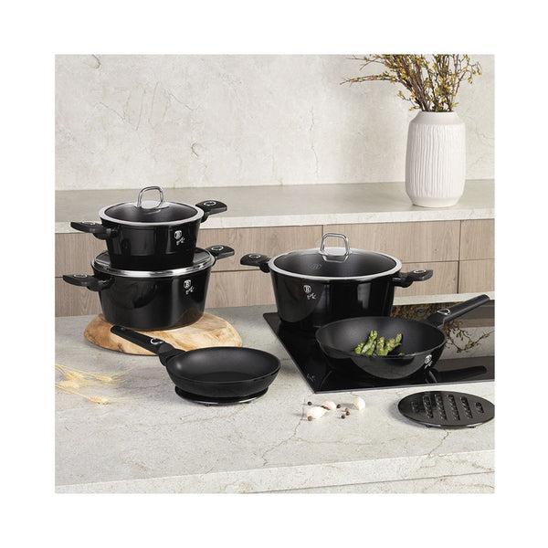 Berlinger Haus 10-teiliges Kochgeschirr-Set Black Vantage Collection