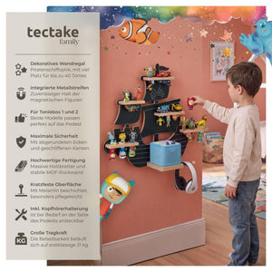 Tonie-Regal MyLittleStory Pirate für bis zu 40 Tonies schwarz