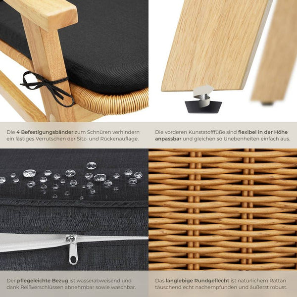 Rattan Stuhl Treviso natur