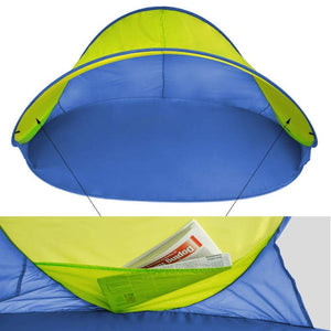 Pop-up beach shelter Jasmine blue/yellow