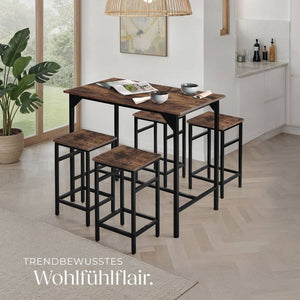 Bartisch-Set Edinburgh Industrial Holz dunkel, rustikal