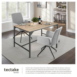 Esstisch Belfast Industrial Holz hell, Eiche Sonoma