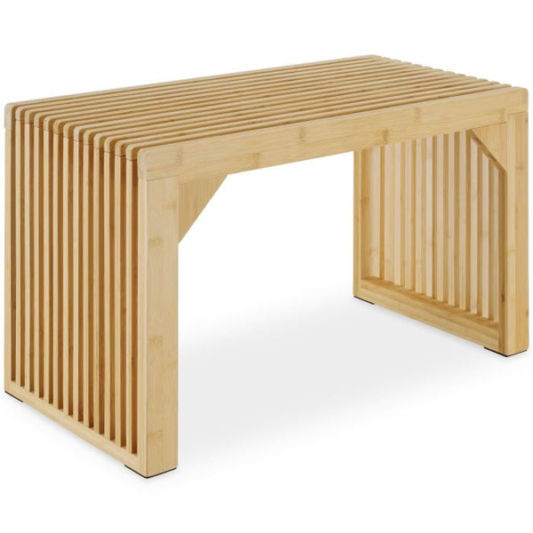 Sitzbank Ribb Lamellenoptik Bambus 73 x 35 x 43 cm