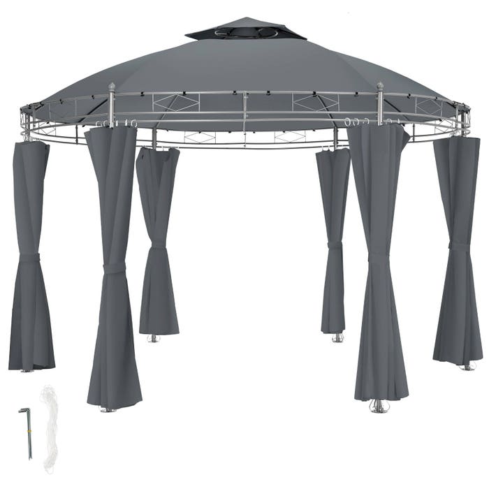 Gartenpavillon Siana anthrazit