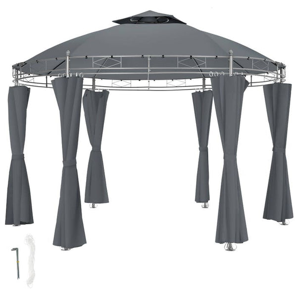 Gartenpavillon Siana anthrazit