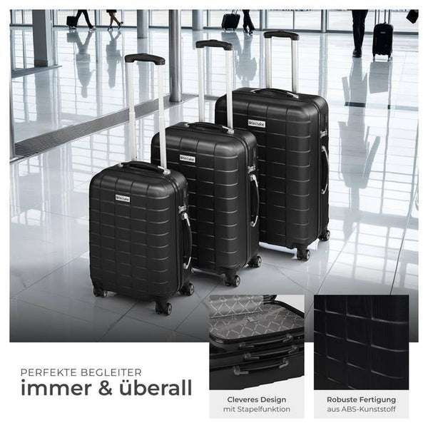 Trolley Set 3-tlg. aus Hartschale, schwarz