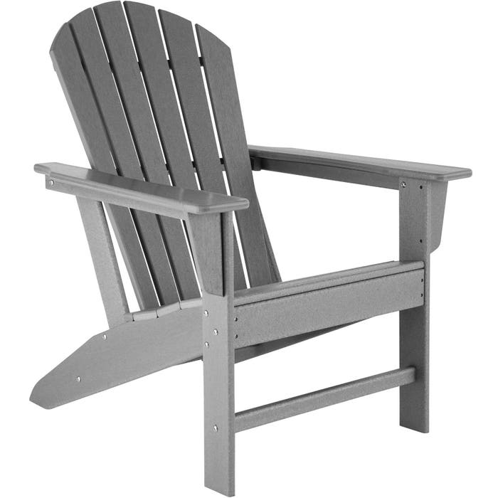 Sedia da giardino in stile Adirondack, grigio chiaro