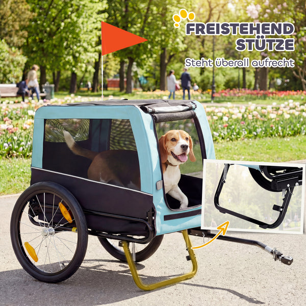 Fahrradanhänger für Hunde faltbar sicher bis 20kg
