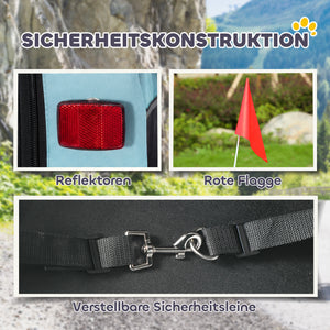 Fahrradanhänger für Hunde faltbar sicher bis 20kg