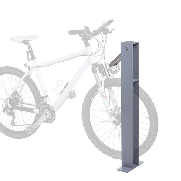 Fahrradbügel Fahrradständer aus verzinktem Stahl, grau, pulverbeschichtet, Outdoor