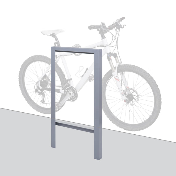 Fahrradbügel Fahrradständer aus verzinktem Stahl, Outdoor-Anlehnbügel grau