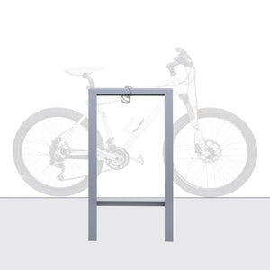 Fahrradbügel Fahrradständer aus verzinktem Stahl, Outdoor-Anlehnbügel grau