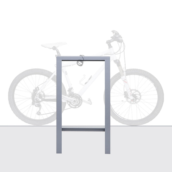 Fahrradbügel Fahrradständer aus verzinktem Stahl, Outdoor-Anlehnbügel grau