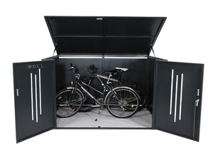 Fahrradgarage für 4 Räder aus Metall, abschliessbar, anthrazit