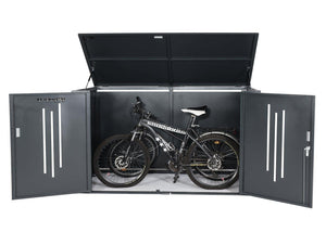 Abschliessbare Fahrradgarage Metall für 2 Räder. anthrazit