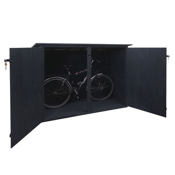 Fahrradgarage aus Metall abschliessbar anthrazit 152x184x98 cm