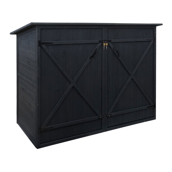 Fahrradgarage aus Metall abschliessbar anthrazit 152x184x98 cm