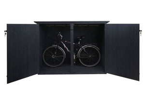 Fahrradgarage aus Metall abschliessbar anthrazit 152x184x98 cm